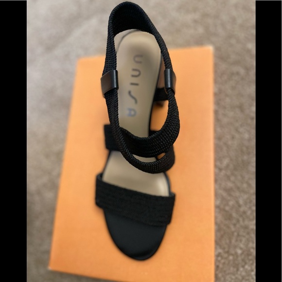 Unisa Elzie Black Multi Fabric Sandal - Picture 5 of 7